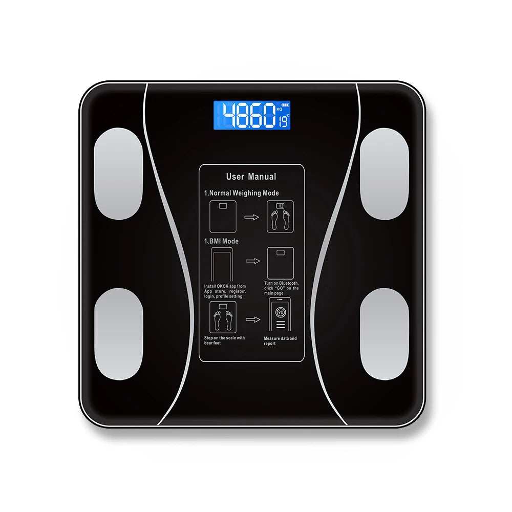 Smart Wireless Body Fat Scale With Bluetooth App Digital Display