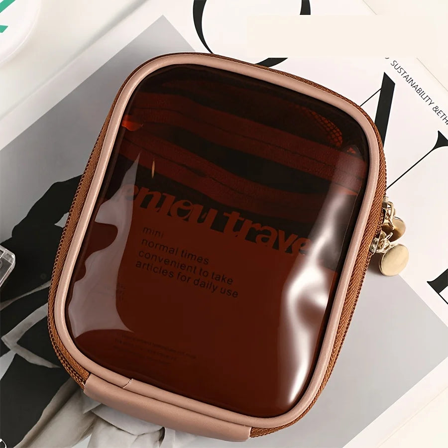 Transparent Travel Cosmetic Bag Lipstick Storage Case