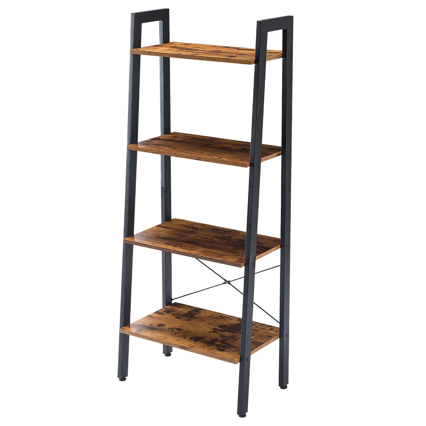 JHK 4-Tier Wood Display Bookshelf Storage Organizer For Living Room