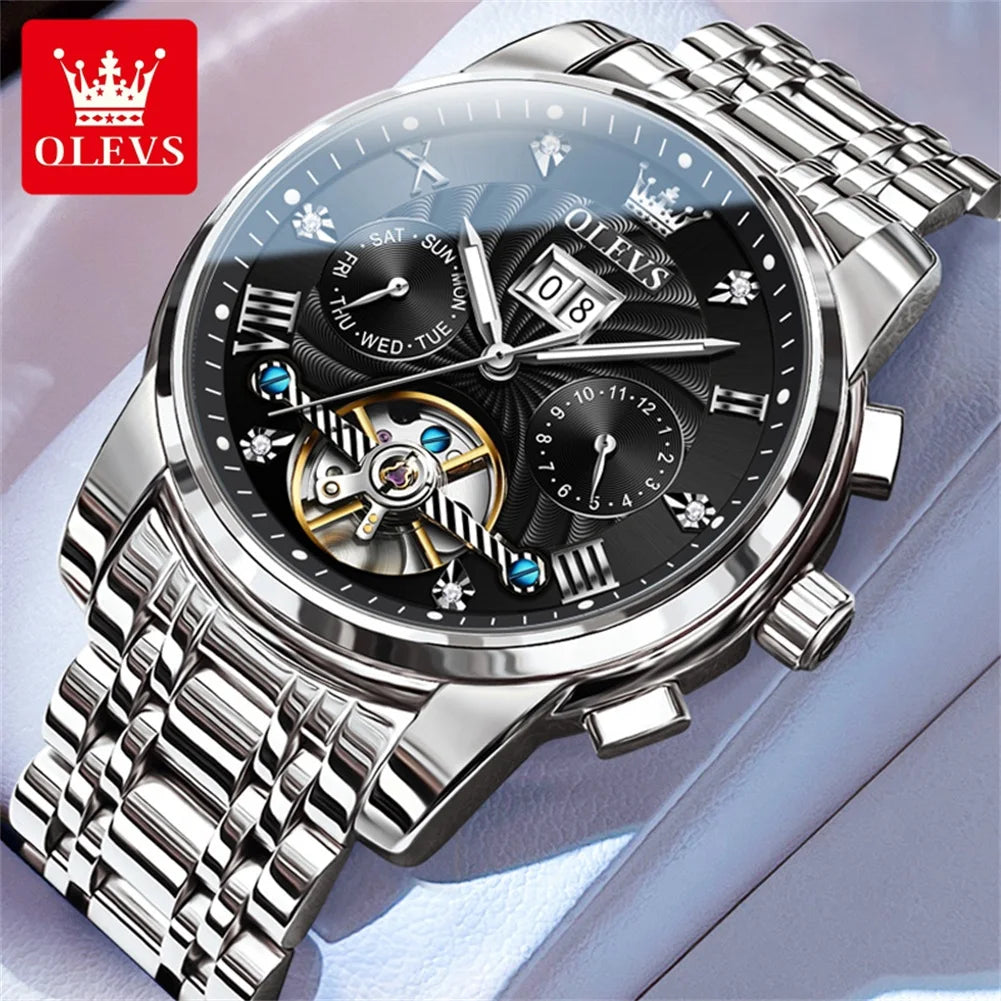 OLEVS Classic Tourbillon Automatic Men's Wristwatch