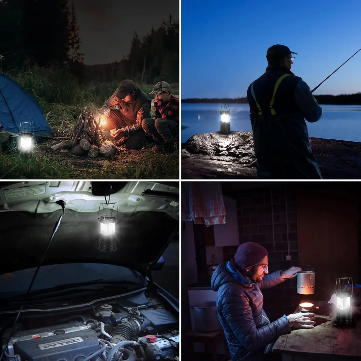 Collapsible LED Camping Lantern IPX4 Water Resistant Battery Powered