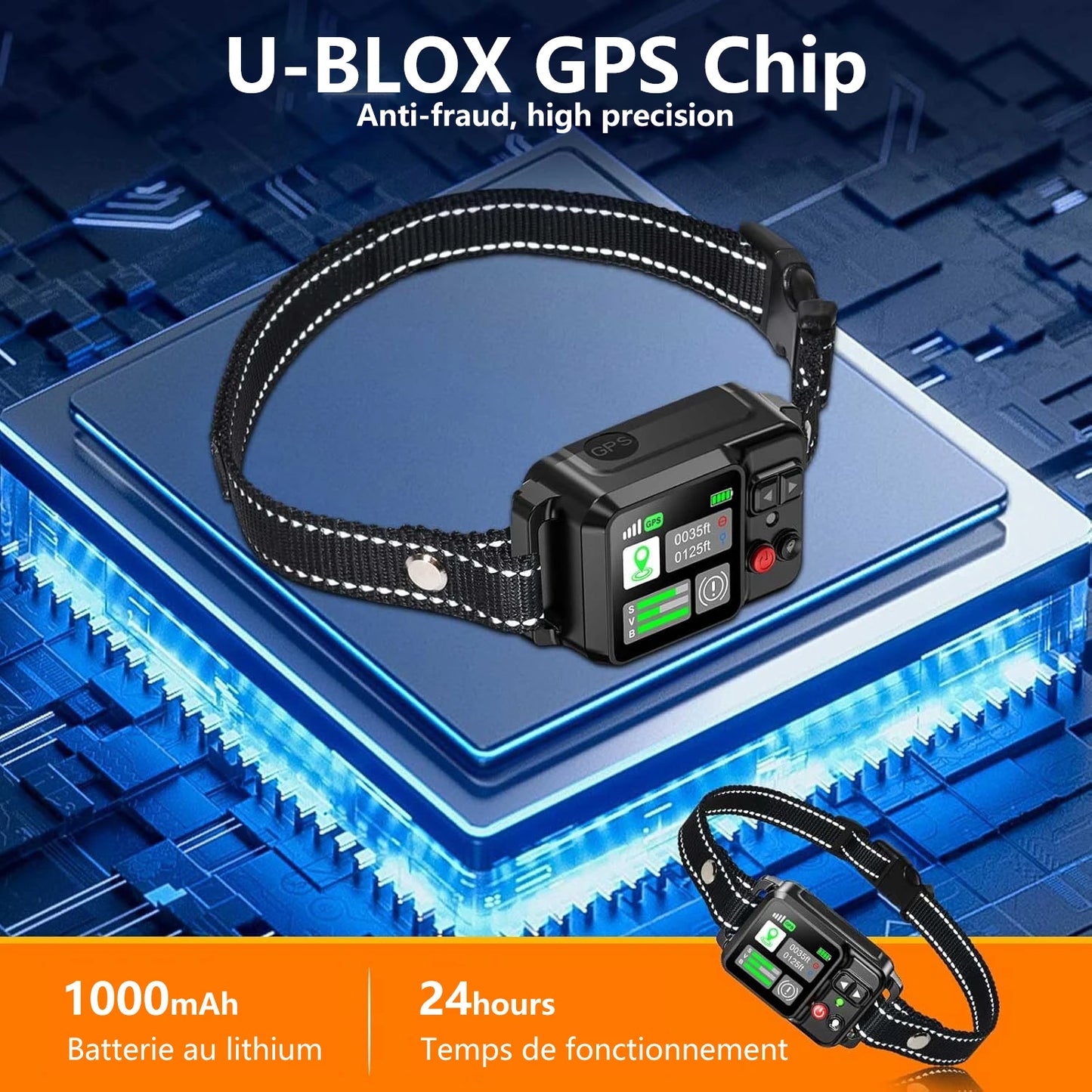 Petedu GPS Wireless Dog Fencing System With Satellite Technology