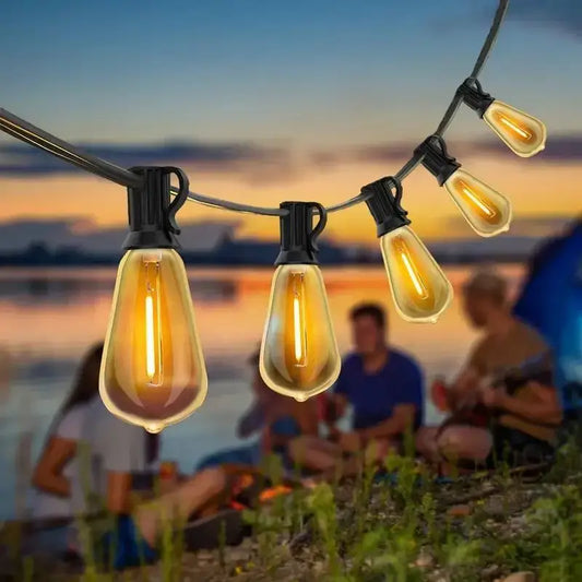MIMIRGB 60 Bulbs LED Outdoor String Lights for Patio