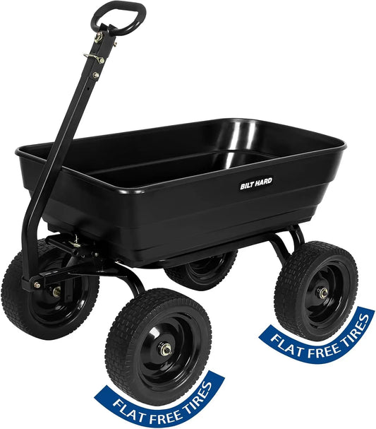 Dump Cart With 180Degree Handle 600Lb Heavy Duty Garden Cart