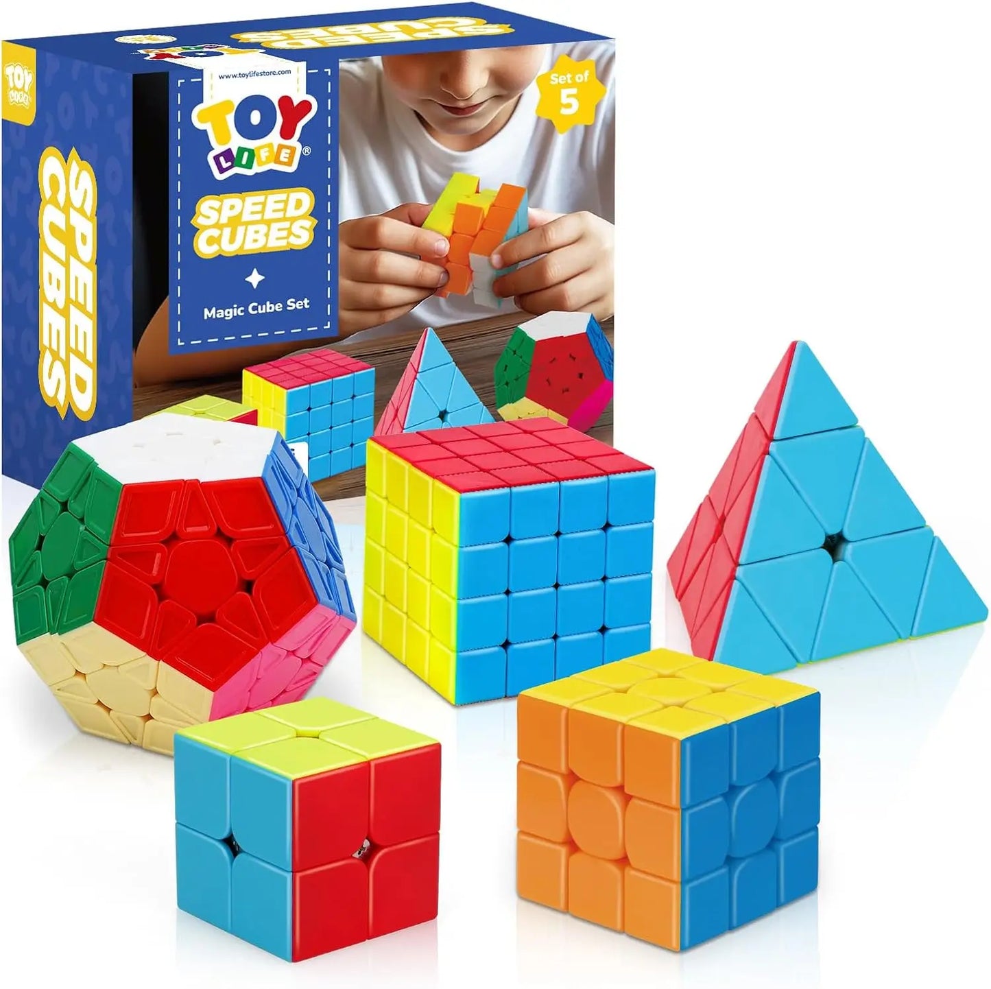 Megaminx Pyramid Cube Set 2x2 3x3 4x4 Stickerless Puzzles
