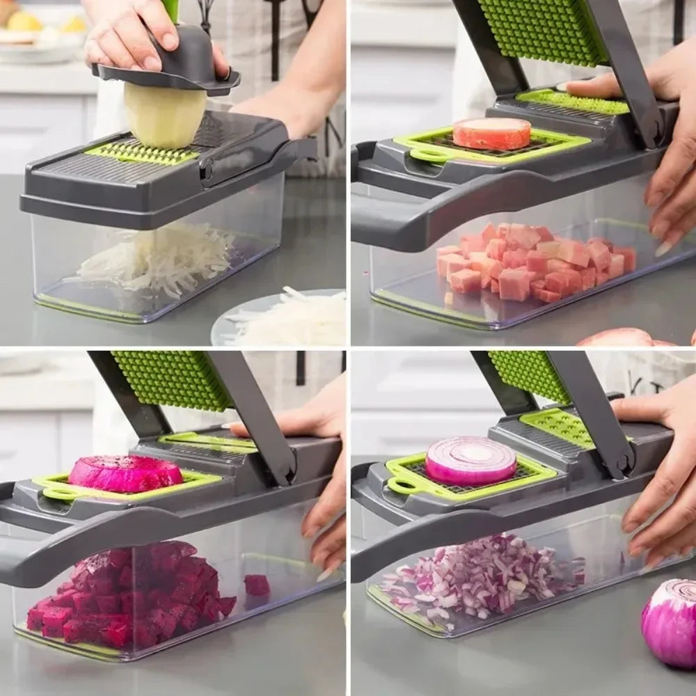 AEDG Multifunctional Vegetable Chopper 14 In 1 Slicer Dicer Grater