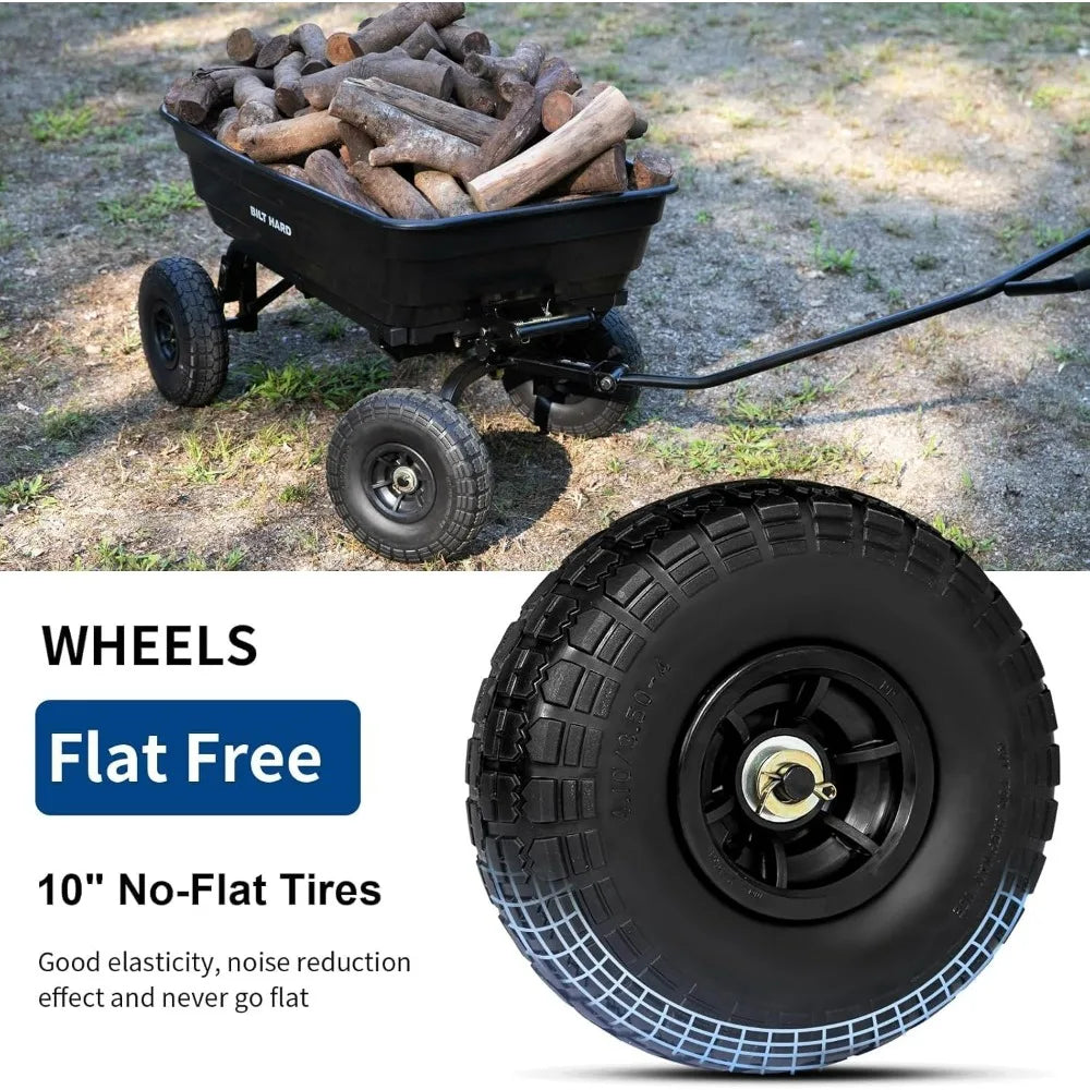 BILT HARD 600 Lb Yard Dump Cart With Rotating Handle