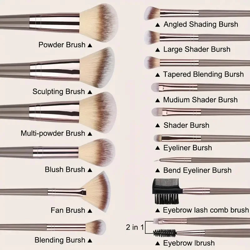 AMZ-01 Premium Makeup Brushes Set For Foundation Eyeshadow