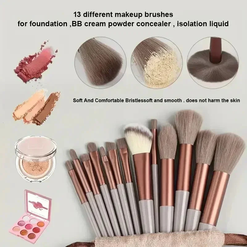 Soft Fluffy Makeup Brush Set For Foundation Powder Eyeshadow Blending