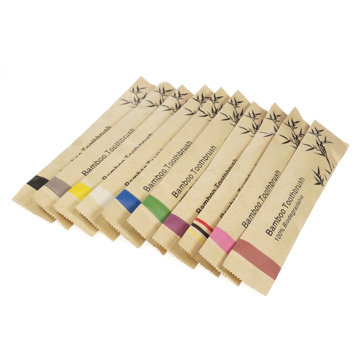 Bamboo Kids Toothbrushes Soft Bristles Eco Friendly 10 Pack