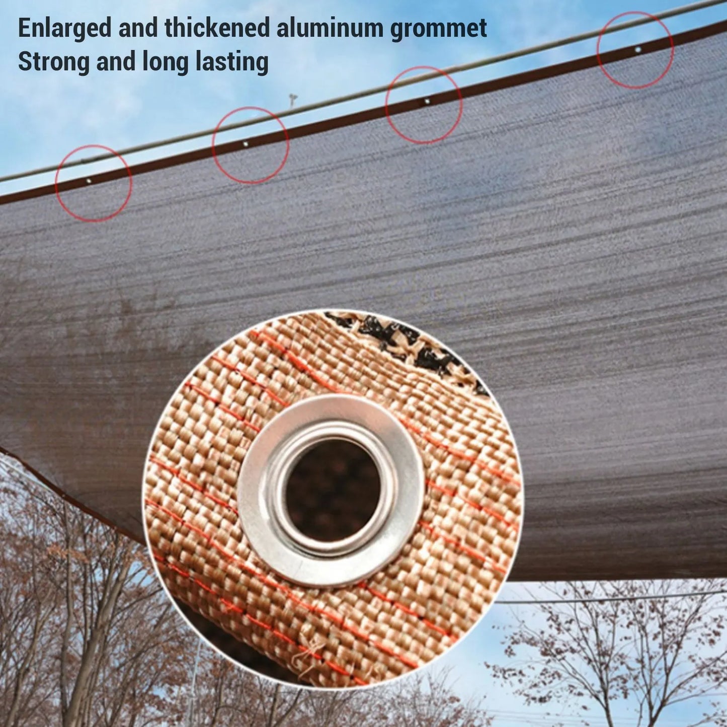 Shade Cloth Sun Shade Net With 16 Grommets For Pergola