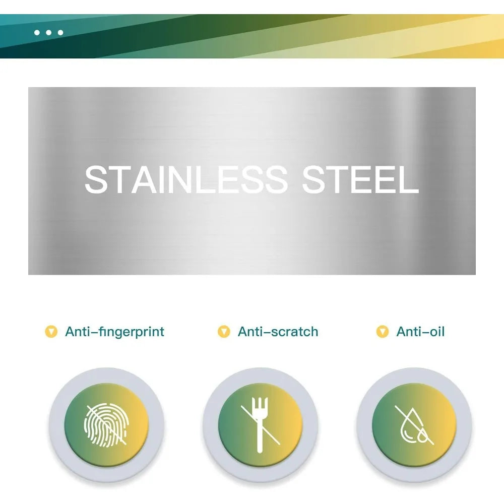 Brushed Stainless Steel Kitchen Trash Can With Lid