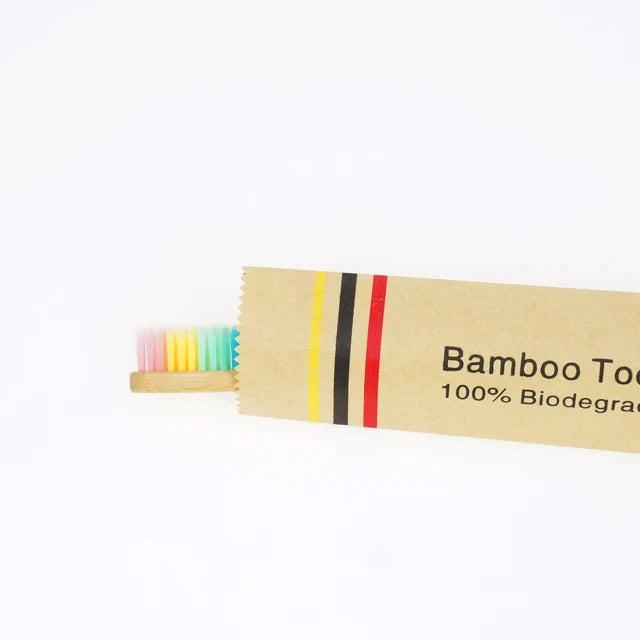 Bamboo Kids Toothbrushes Soft Bristles Eco Friendly 10 Pack