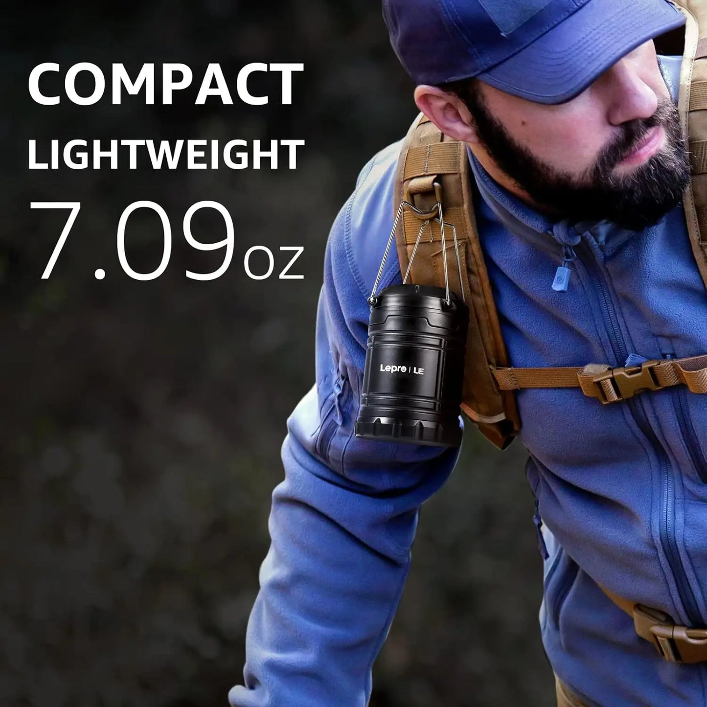 Collapsible LED Camping Lantern IPX4 Water Resistant Battery Powered