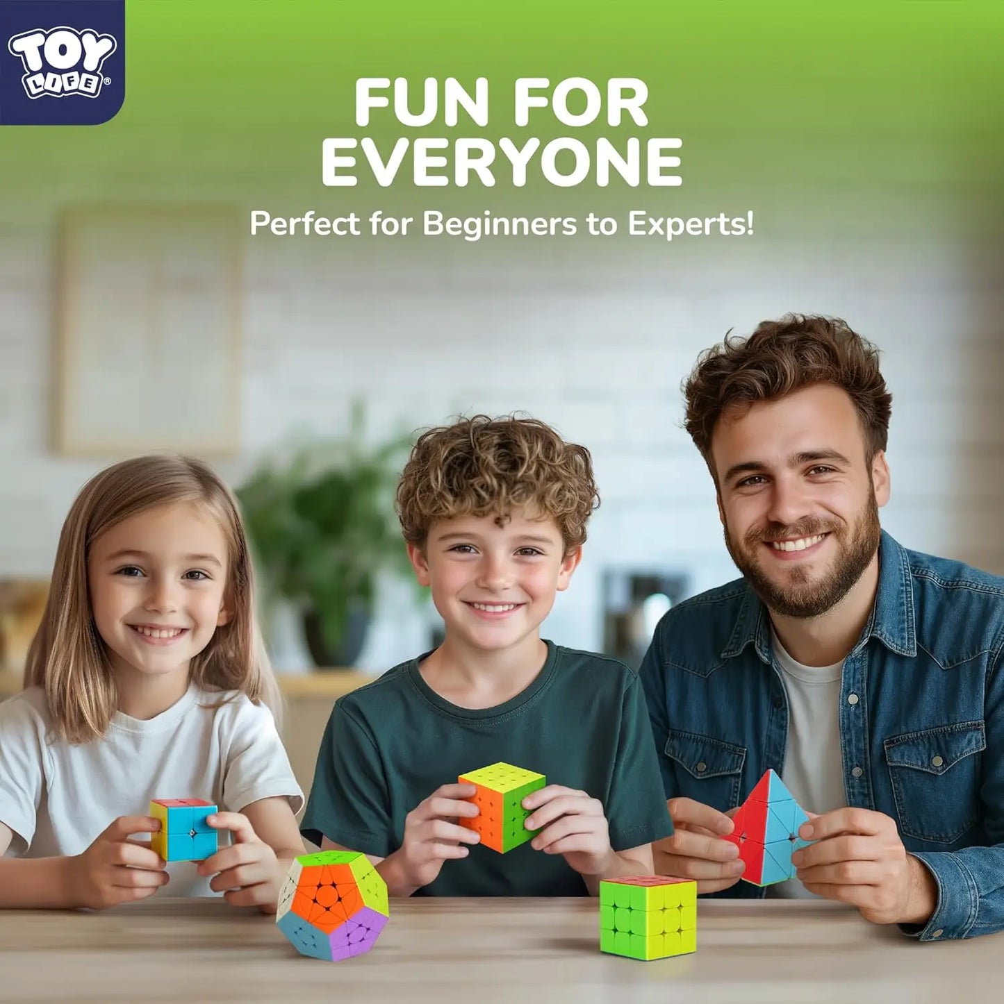 Megaminx Pyramid Cube Set 2x2 3x3 4x4 Stickerless Puzzles