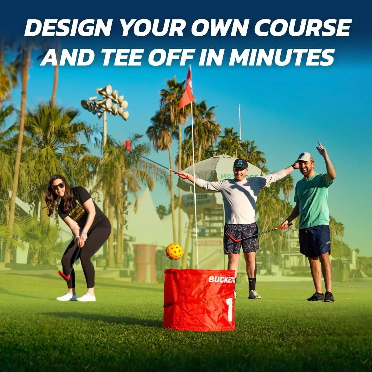 Portable 9-Hole Backyard Golf Game For Family Fun Outdoors