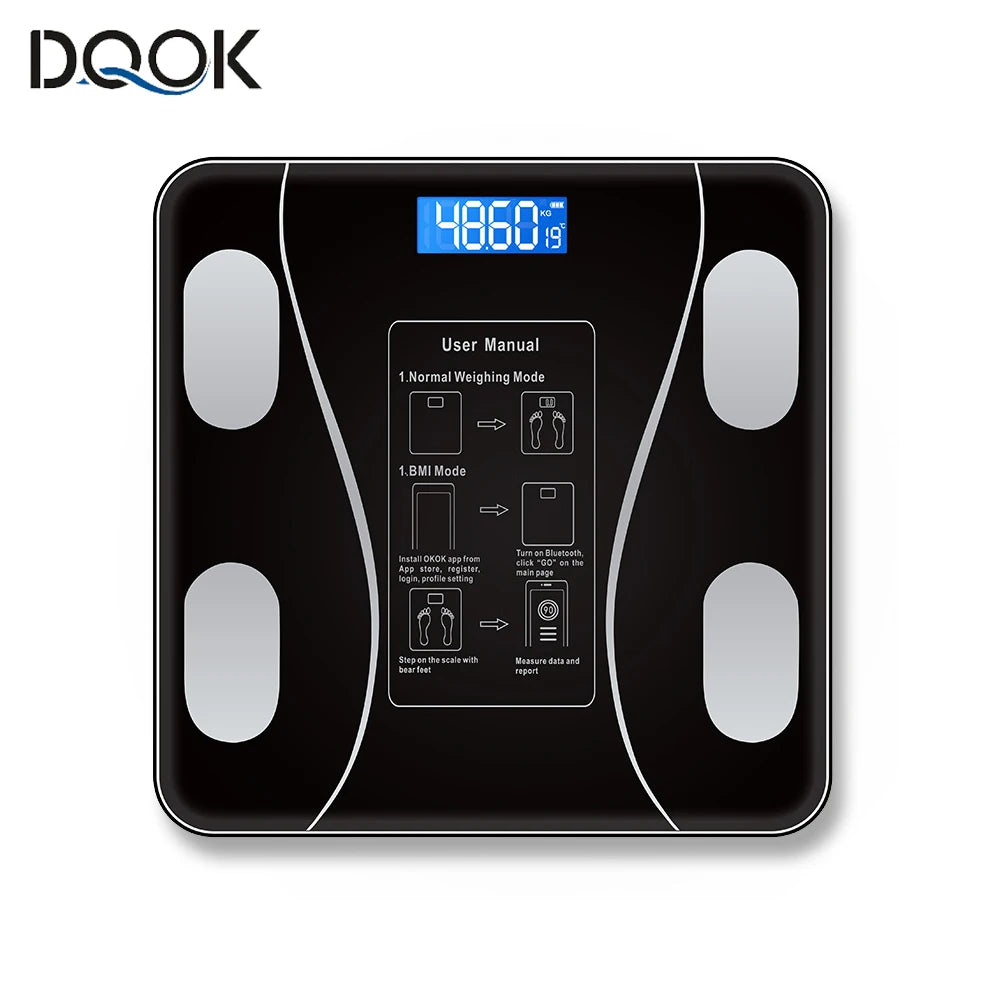 Smart Wireless Body Fat Scale With Bluetooth App Digital Display