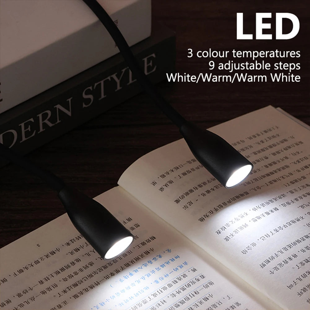 LED Neck Reading Light Flexible Book Lamp With Adjustable Brightness