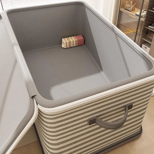 Lockable Foldable Wardrobe Storage Box For Clothes Blankets And Toys