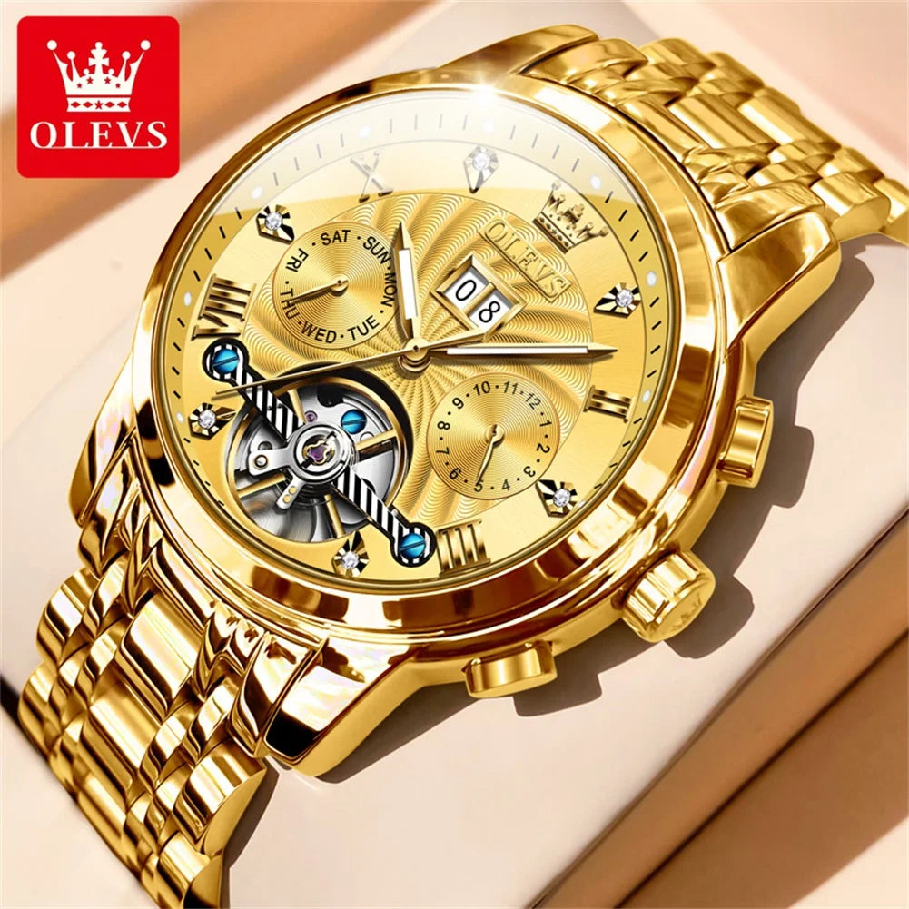 OLEVS Classic Tourbillon Automatic Men's Wristwatch