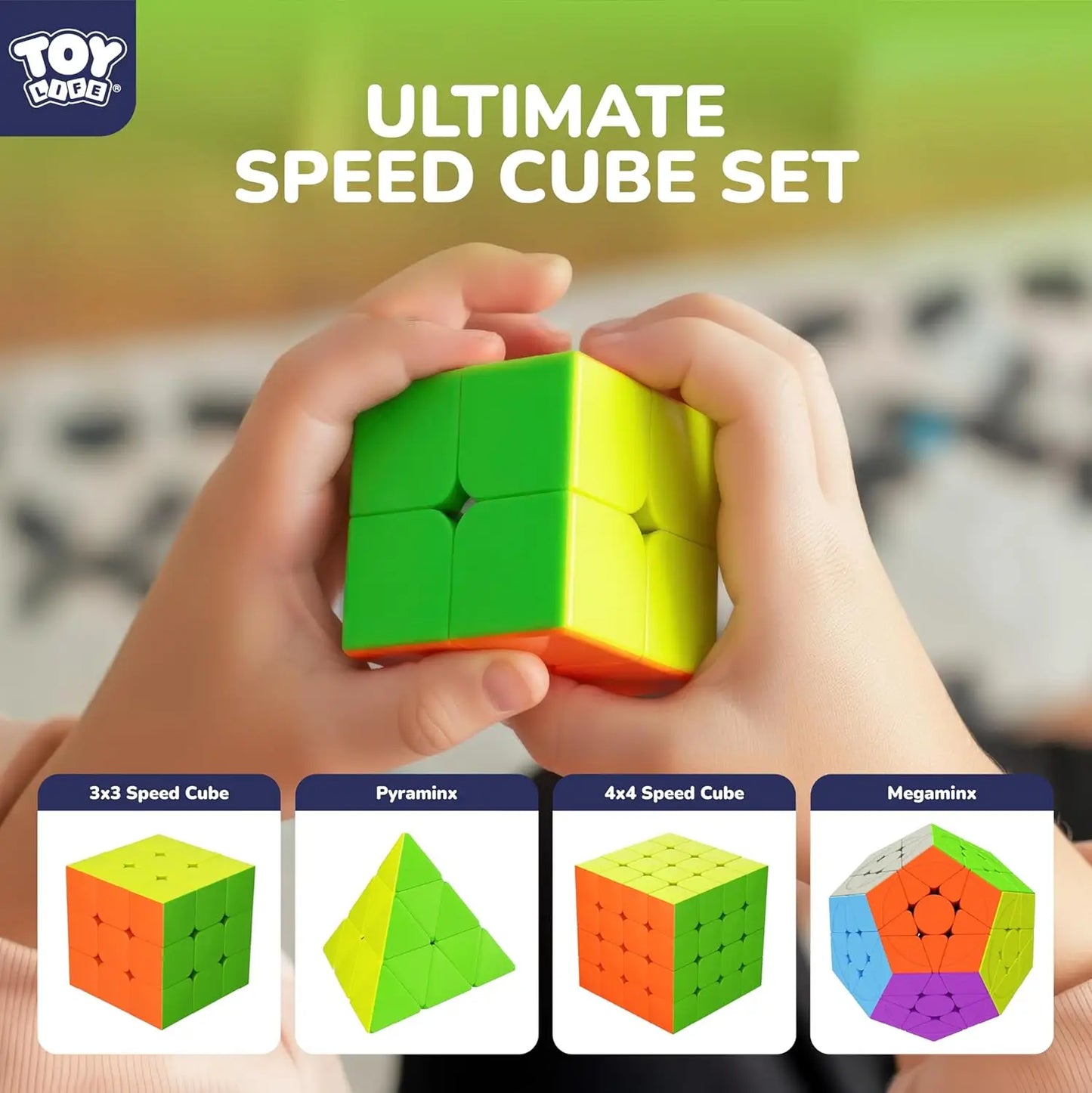 Megaminx Pyramid Cube Set 2x2 3x3 4x4 Stickerless Puzzles