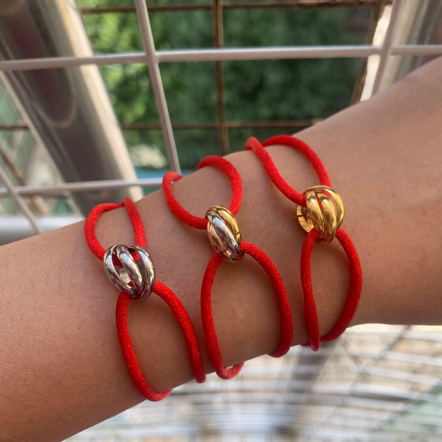 Zalman Luxury Unisex Rope Bracelet With 3 Metal Buckles