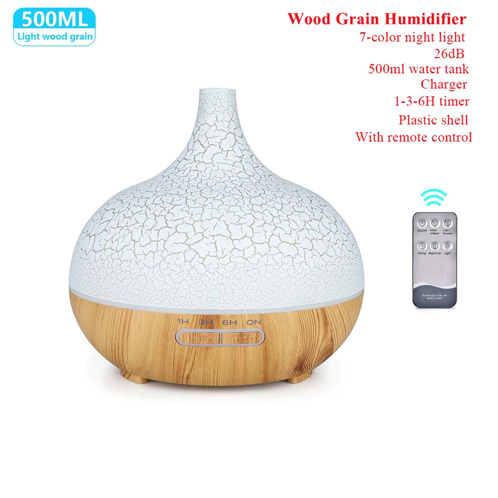 THANKSHARE Remote Control Humidifier With Essential Oil Diffuser And 7 Color LED