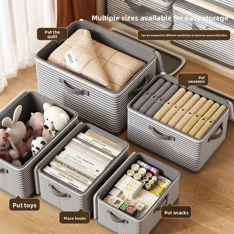 Lockable Foldable Wardrobe Storage Box For Clothes Blankets And Toys