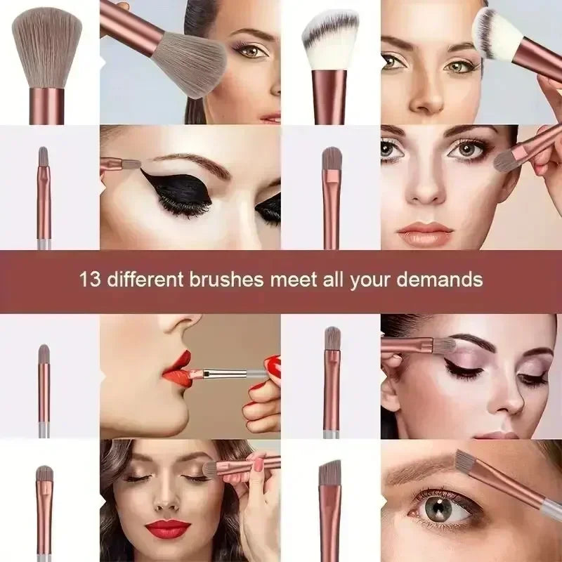 Professional Makeup Brush Set Nylon Wool Bristle Brushes