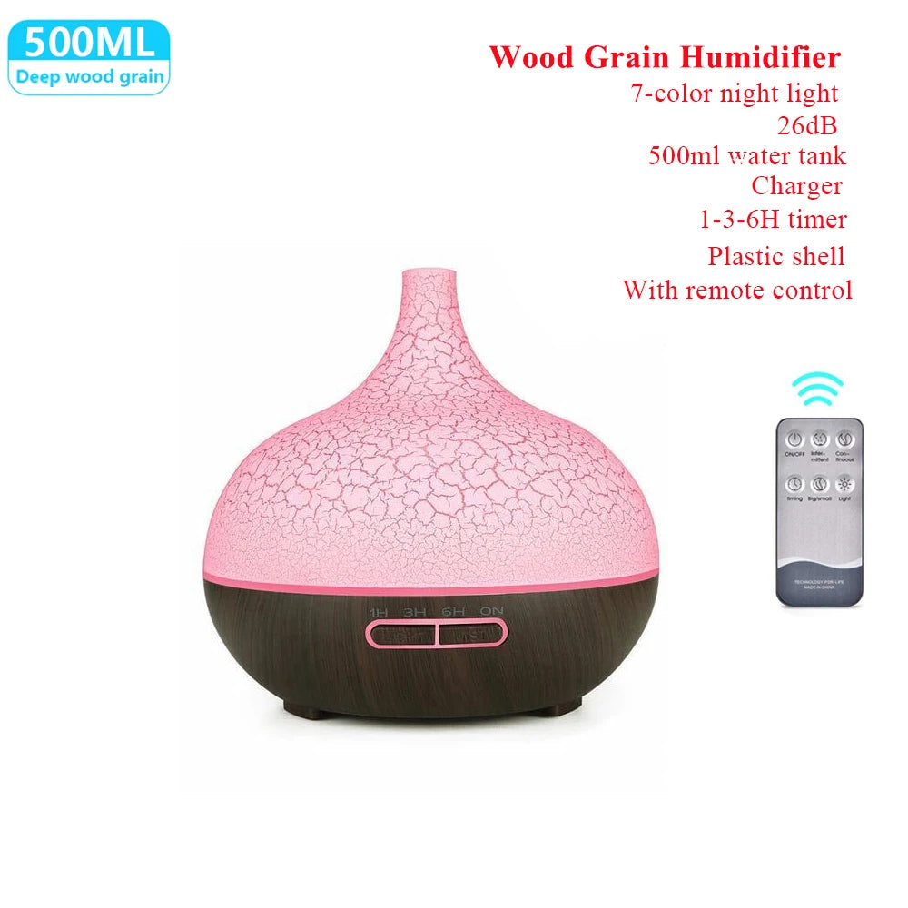 Thankshare Remote Control Humidifier Essential Oil Diffuser Ultrasonic Aroma