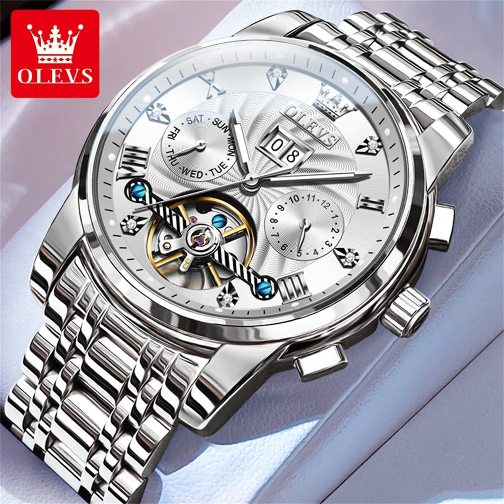 OLEVS Classic Tourbillon Automatic Men's Wristwatch