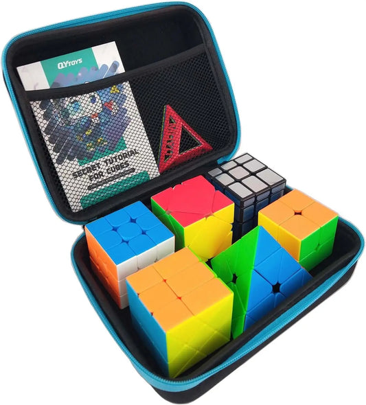 Speed Cube Set With Case 3x3 2x2 Pyramid Mirror Skew