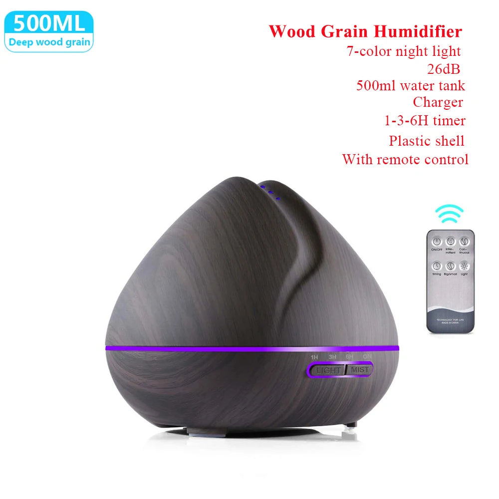 Thankshare Remote Control Humidifier Essential Oil Diffuser With LED