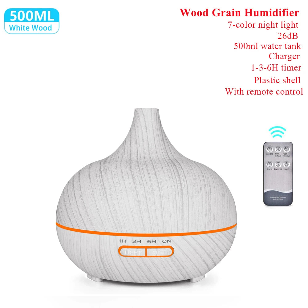 THANKSHARE Remote Control Humidifier And Ultrasonic Aroma Diffuser With LED