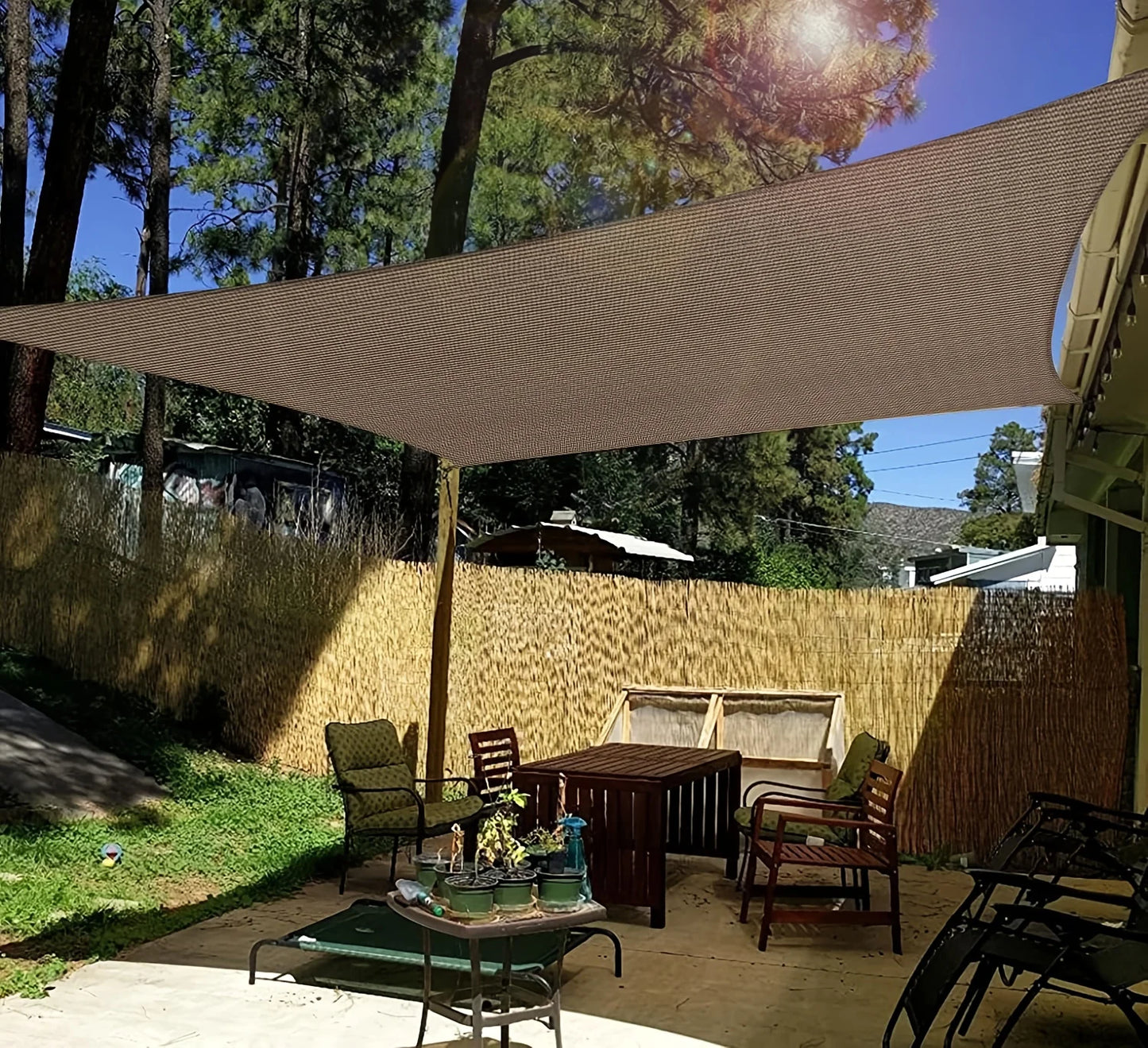 Gree Backyard Shade Net PE Privacy Fence Shade Cloth For Patio