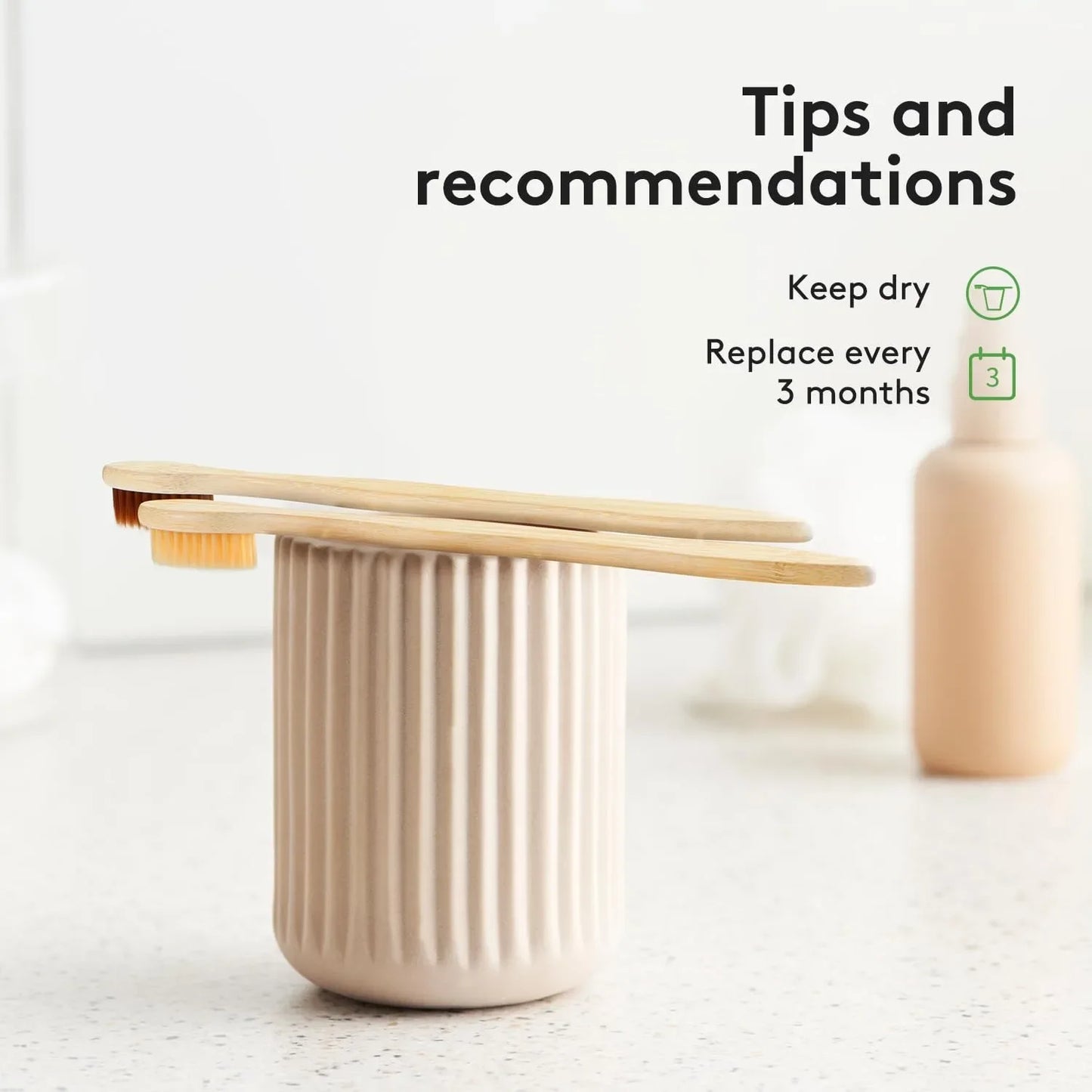 Bamboo Toothbrushes for Adults Soft Bristles Charcoal Infused