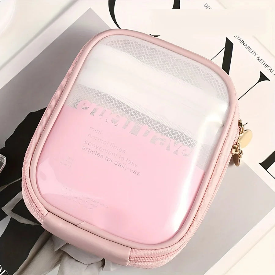 Transparent Travel Cosmetic Bag Lipstick Storage Case