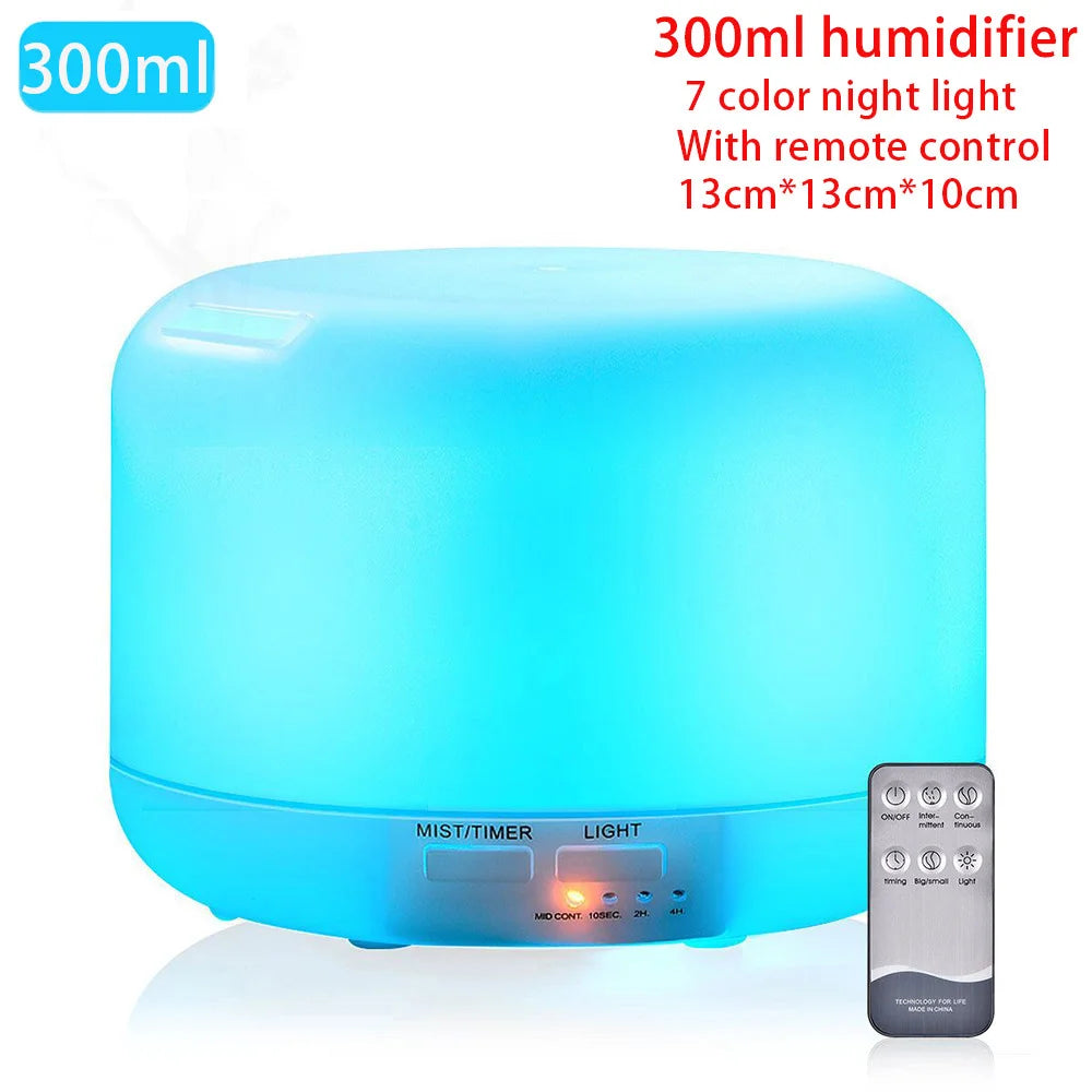 Thankshare Remote Control Humidifier Essential Oil Diffuser With LED
