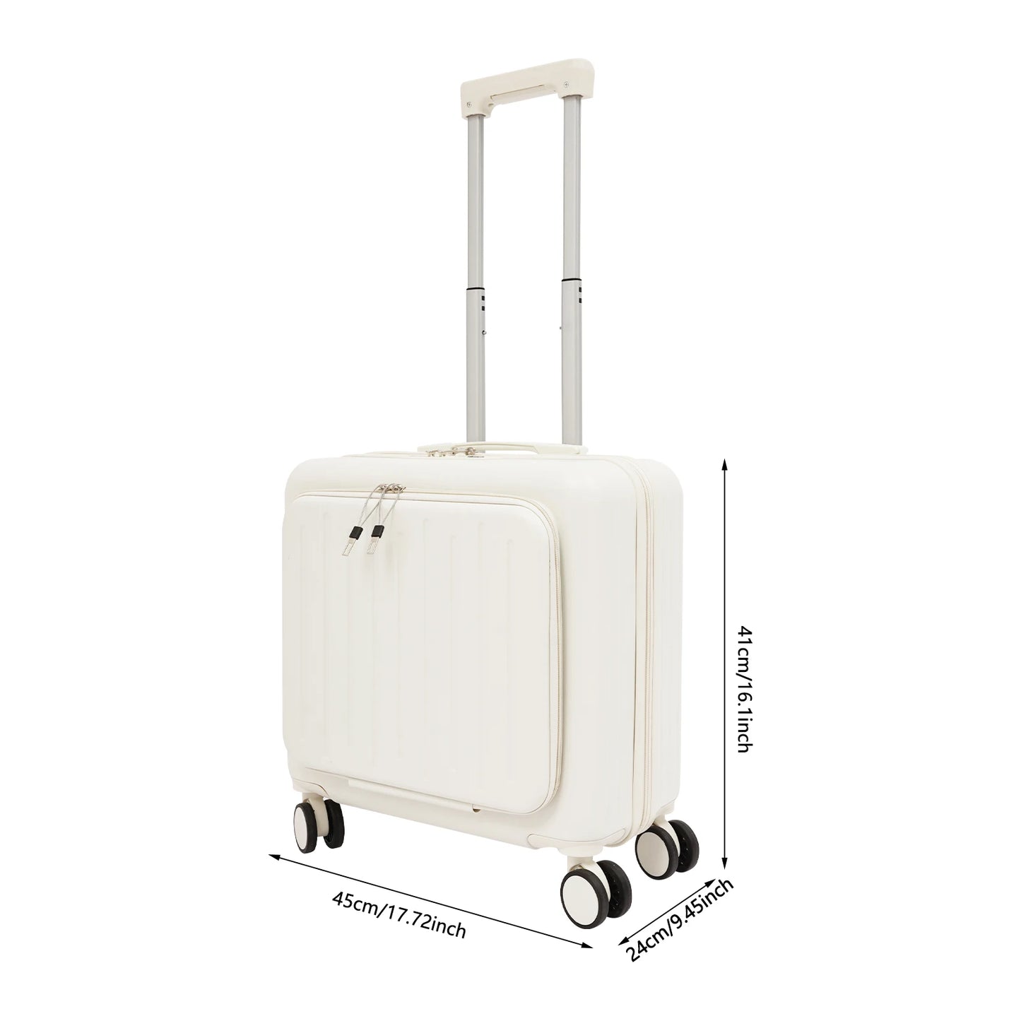 Boarding Suitcase With Front Compartment For Business Travel