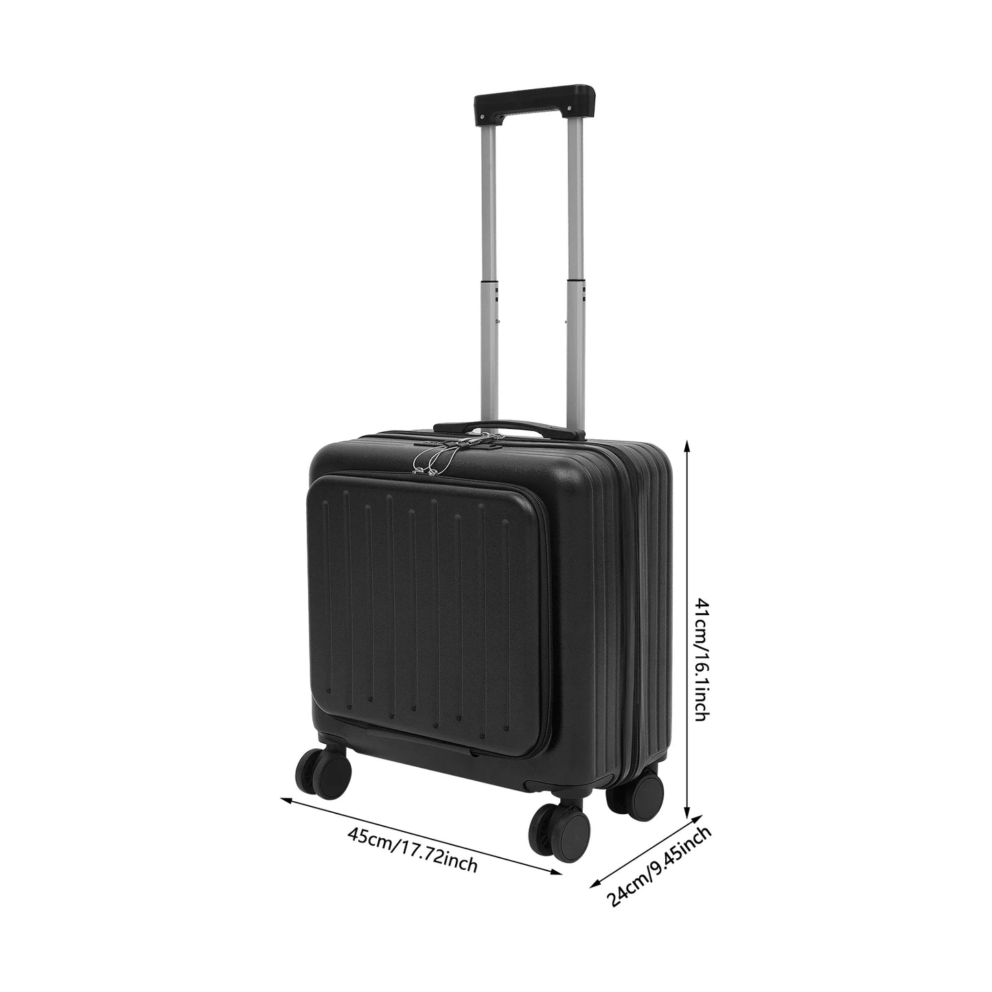 Boarding Suitcase With Front Compartment For Business Travel