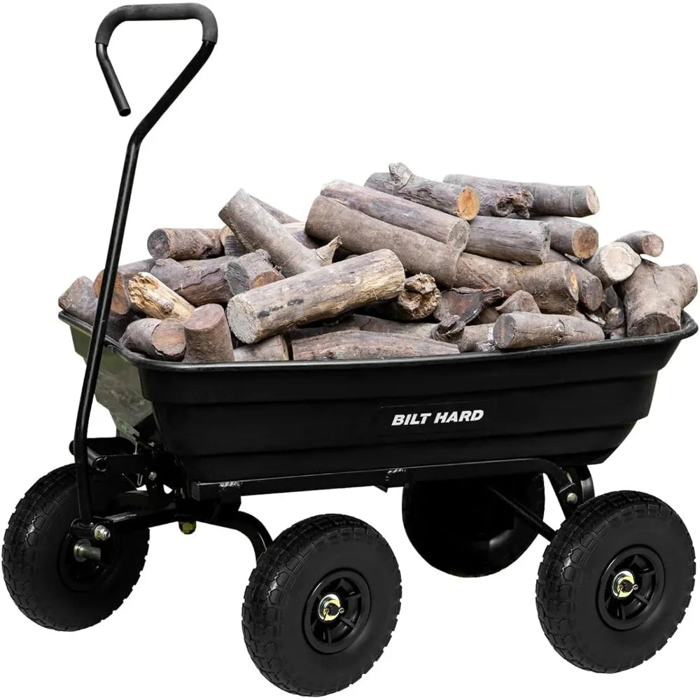 BILT HARD 600 Lb Yard Dump Cart With Rotating Handle