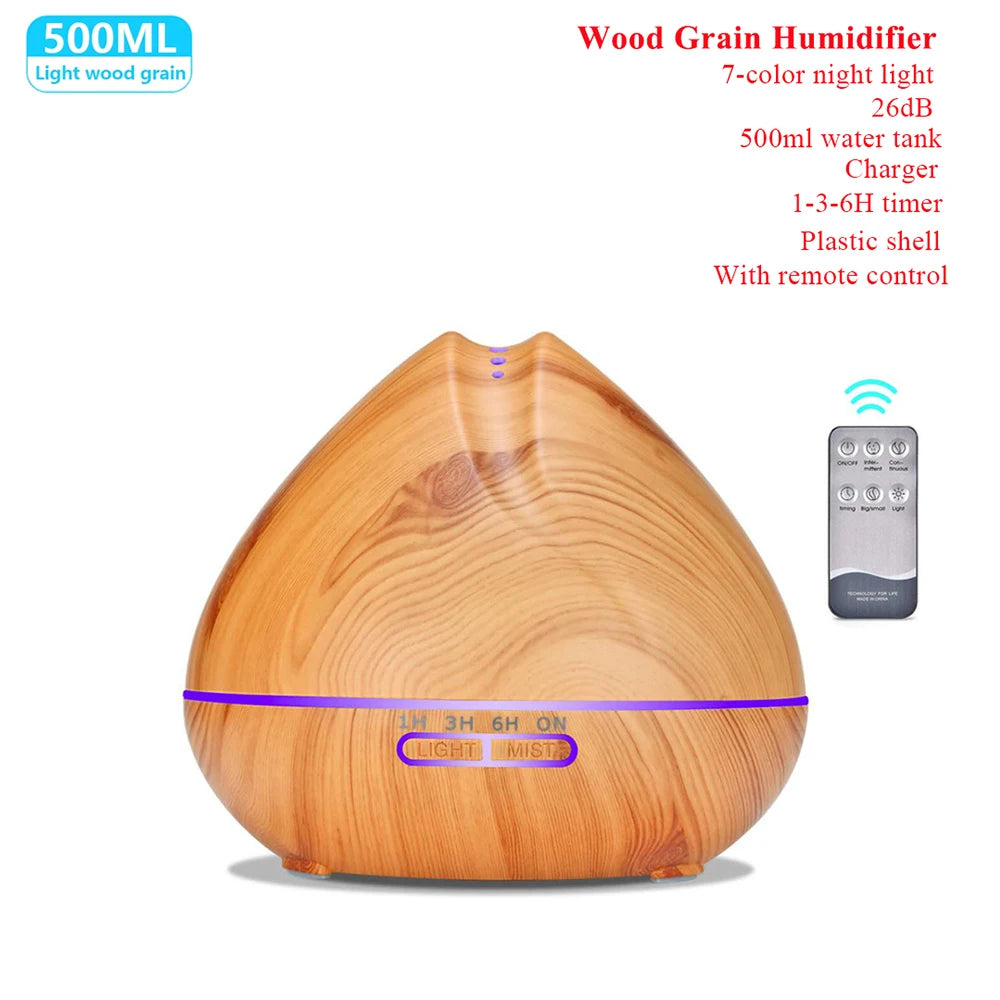 THANKSHARE Remote Control Humidifier With Essential Oil Diffuser And 7 Color LED
