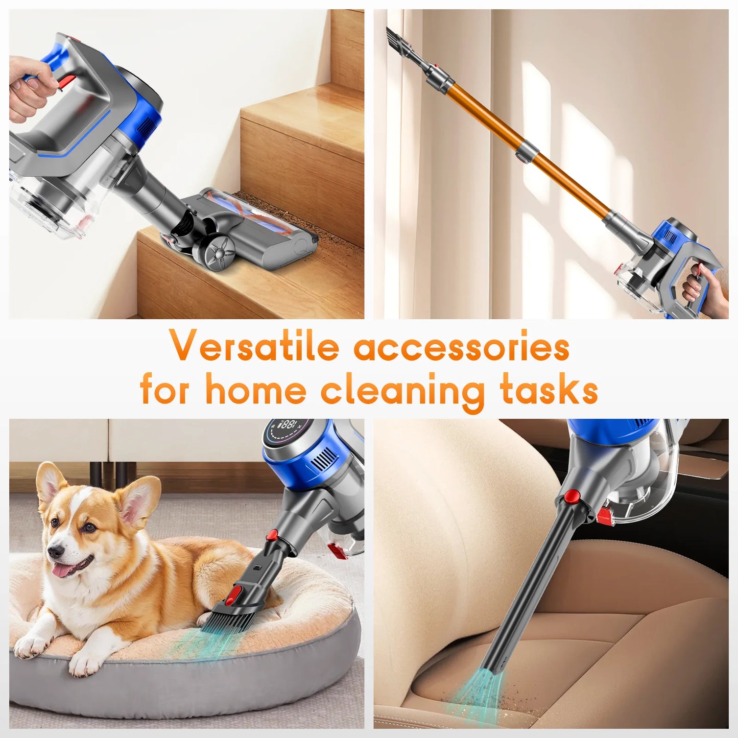 Honki Cordless Vacuum Cleaner Wet And Dry With LED Suction