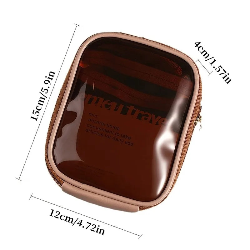 Transparent Travel Cosmetic Bag Lipstick Storage Case