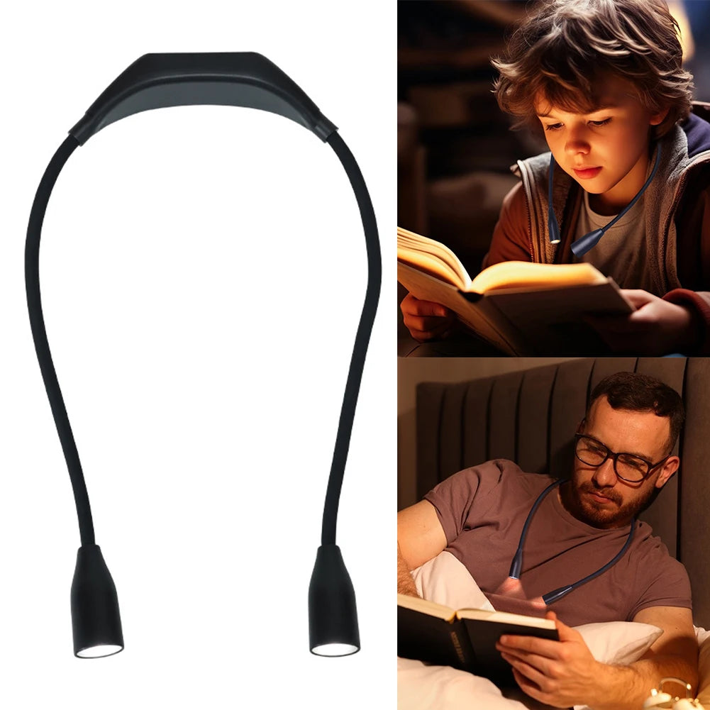 LED Neck Reading Light Flexible Book Lamp With Adjustable Brightness