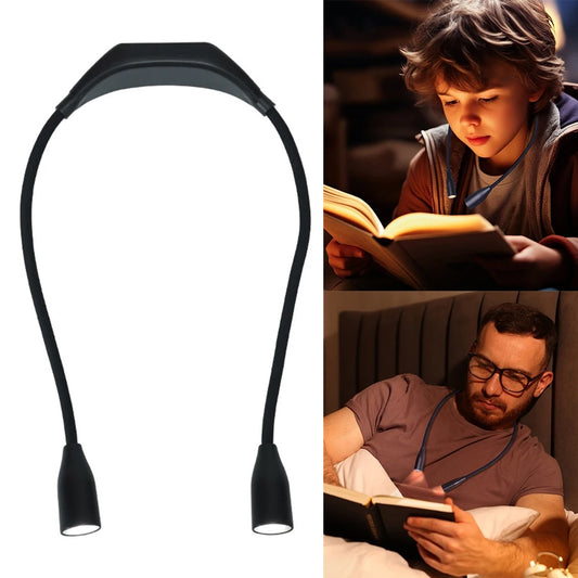 LED Neck Reading Light Flexible Book Lamp With Adjustable Brightness