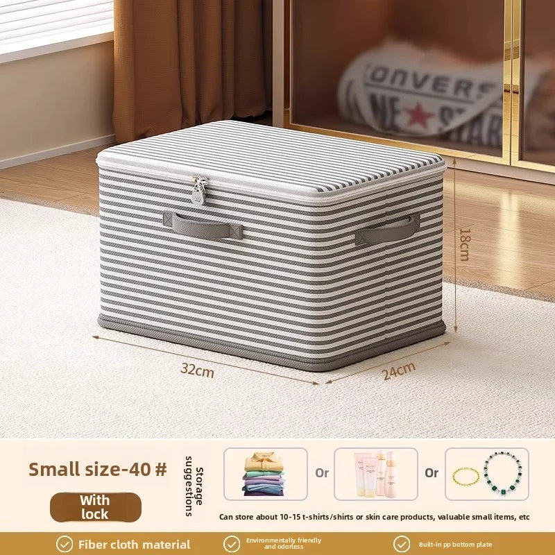 Lockable Foldable Wardrobe Storage Box For Clothes Blankets And Toys