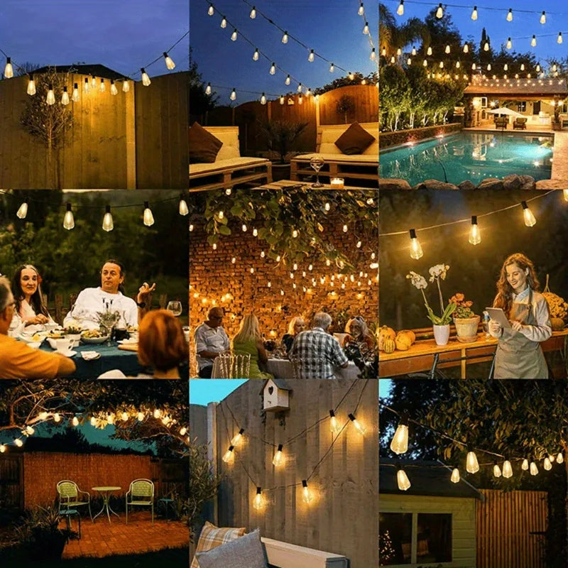 MIMIRGB 60 Bulbs LED Outdoor String Lights for Patio