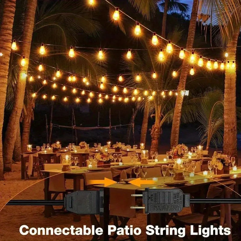 MIMIRGB 60 Bulbs LED Outdoor String Lights for Patio