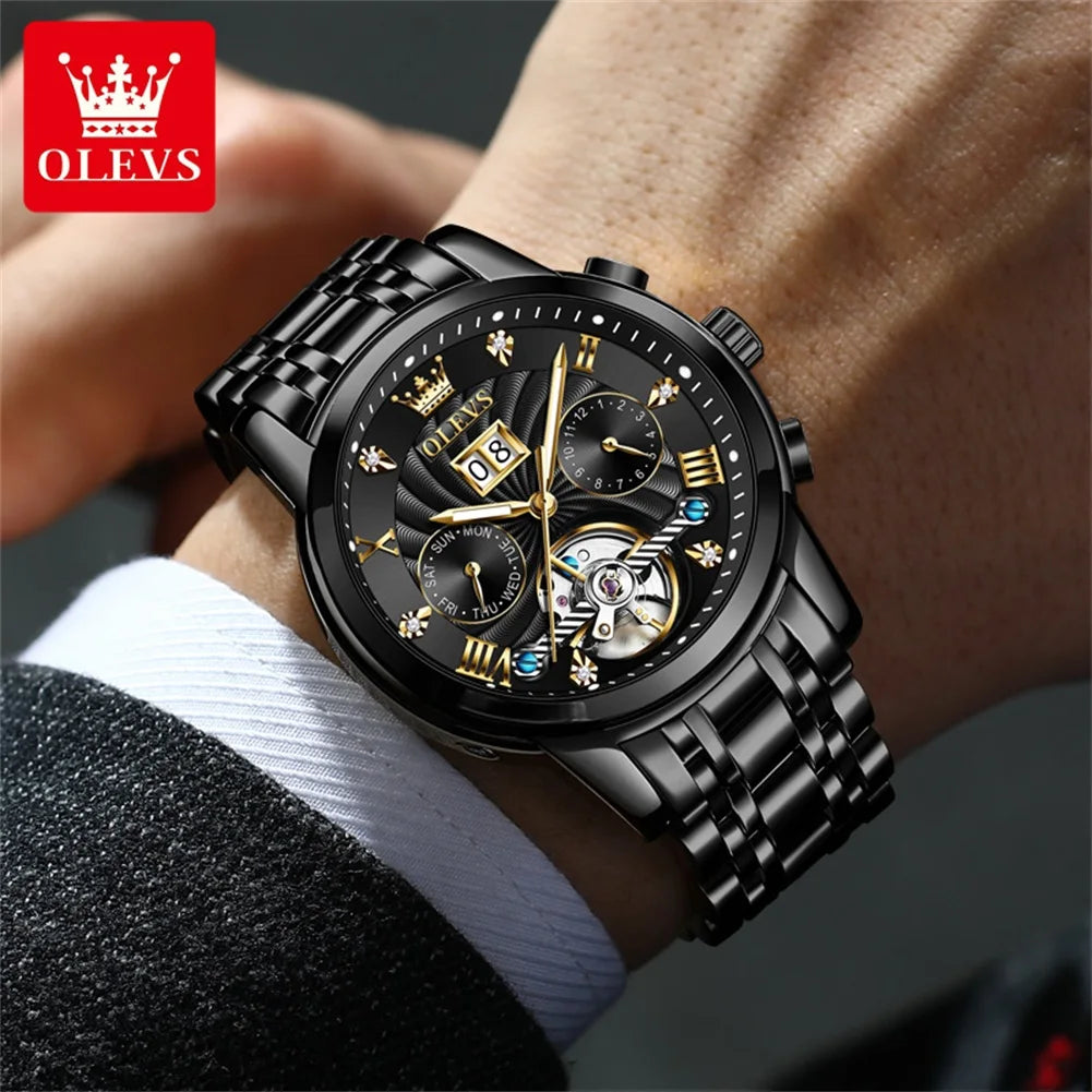 OLEVS Classic Tourbillon Automatic Men's Wristwatch